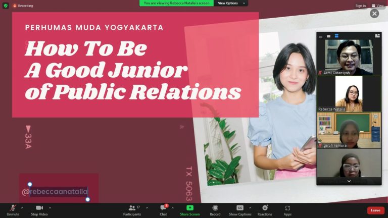 PR Talk “How to be A Good Junior PR in Corporate” oleh Departemen Penelitian dan Pengembangan (LITBANG) PERHUMAS Muda Yogyakarta